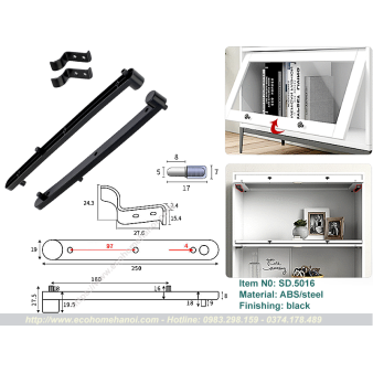 Phụ kiện cửa giấu cánh lật SD5016